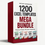 1200 Excel Templates Mega Bundle — Finance, Project, HR, Sales, Marketing | Instant Download