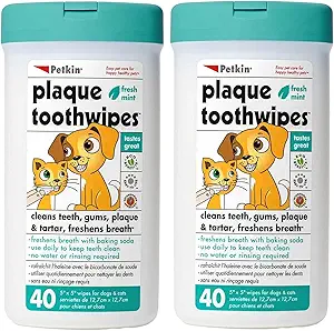 Petkin Plaque ToothWipes for Dogs