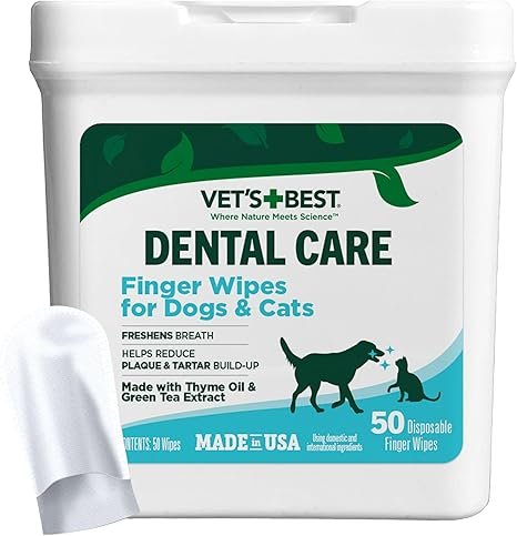Vet’s Best Dental Care Finger Wipes