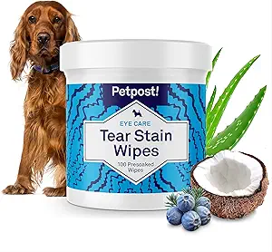 Petpost Tear Stain Remover Wipes for Dogs