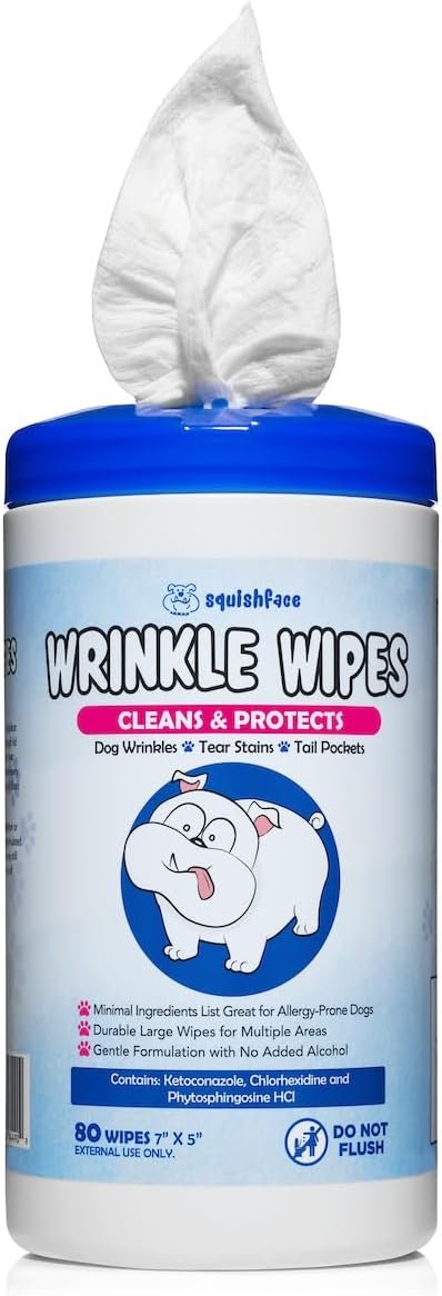 Squishface Wrinkle Wipes for Bulldogs and Pugs