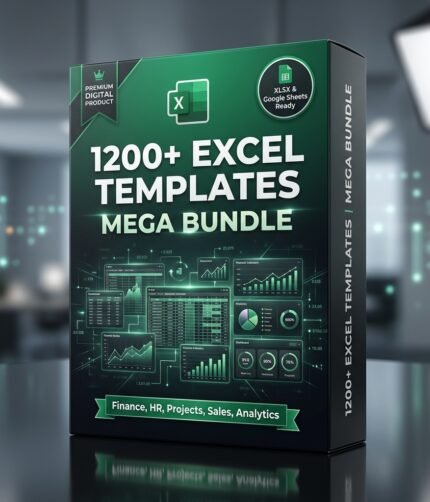 1200+ Excel Templates Mega Bundle - Finance, HR, Sales, Project Management, Dashboards