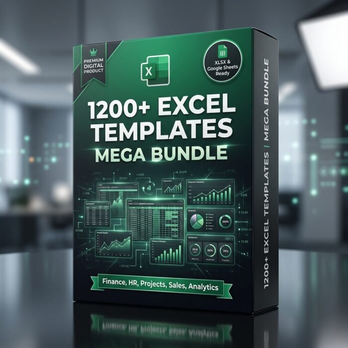 1200+ Excel Templates Mega Bundle - Finance, HR, Sales, Project Management, Dashboards