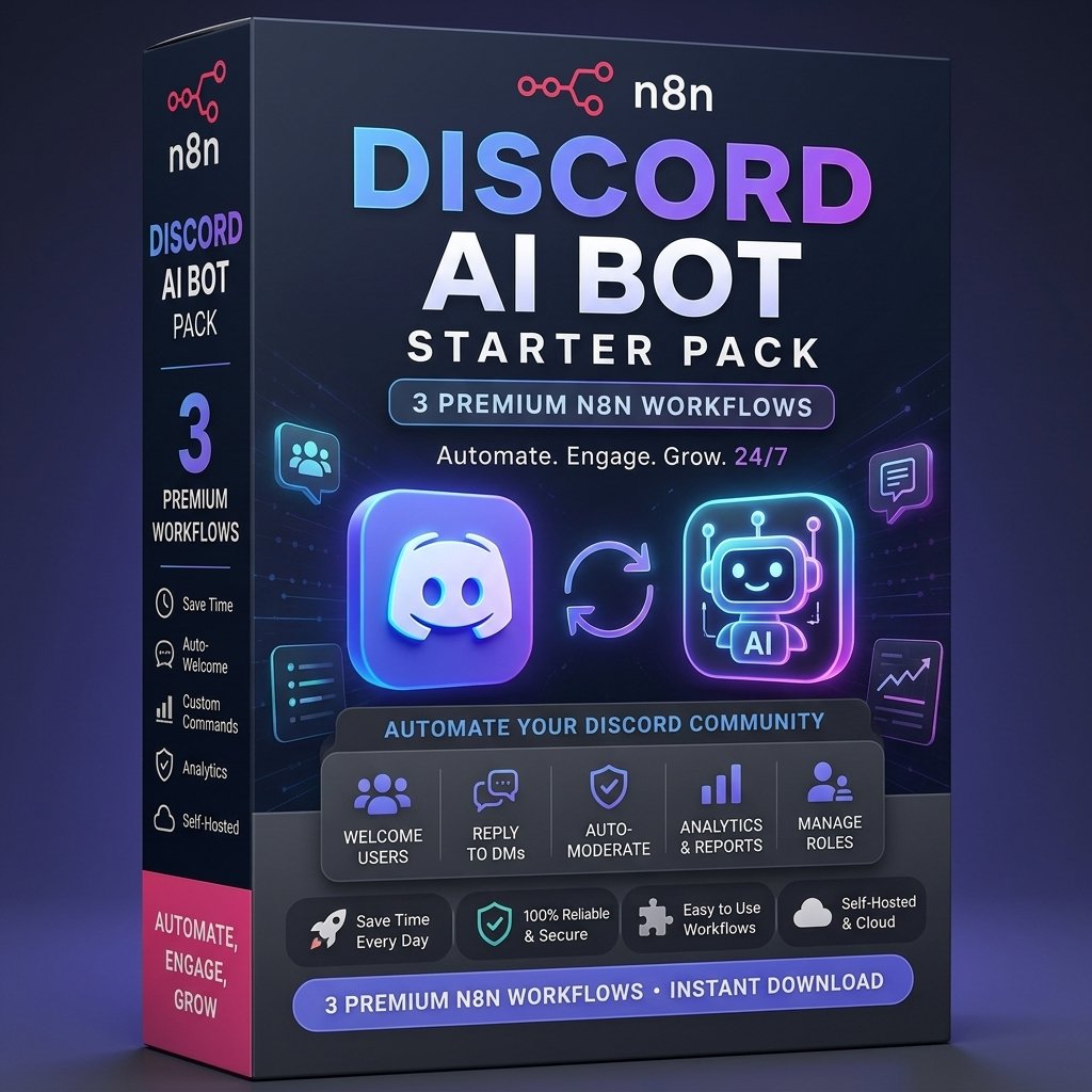 Discord AI Bot Starter Pack (3 n8n Templates) Discord AI Bot Starter Pack n8n Workflow Templates