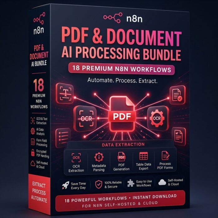 PDF and Document Processing AI Bundle 18 n8n Templates